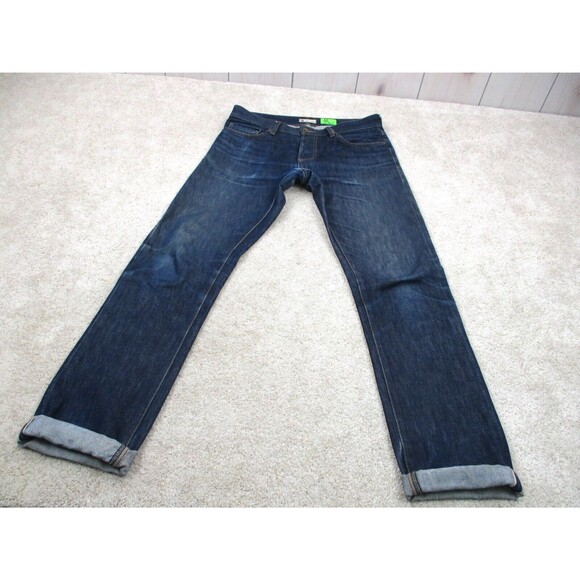 Norman Russell Jeans Mens 32 Blue Selvedge Denim Slim Fit The Cookie USA 32x35 * - Picture 2 of 16